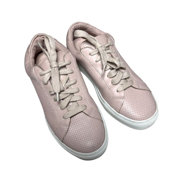 Greats Brooklyn The Royal Sneakers Size 8.5‎ Blush Perforated Shoes Leather Pink - Picture 1 of 10